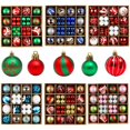 thumbnail image 2 of Juego de 44/42 bolas navideñas de 6 cm para colgar en el árbol de Navidad, adornos de caja de regalo pintados y galvanizados para el hogar, regalo de Año Nuevo 2024, 2 of 5
