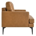 thumbnail image 2 of Modway Evermore Modern Style Vegan Leather and Metal Loveseat in Tan, 2 of 8