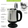 thumbnail image 2 of Ovente Electric Stainless Steel Kettle 1.2 Liter with One Touch Open Lid, 1100 Watts Fast Heating & Concealed Element, Portable and Compact, Auto Shutoff and Boil Dry Protection, Silver (KS22S), 2 of 5