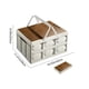 thumbnail image 3 of Organizador plegable de plástico para cajas de almacenamiento para acampada al aire libre con tapa de madera – 43x29x23 cm, blanco o negro, gran capacidad, asas portátiles, contenedor multiusos para, 3 of 6