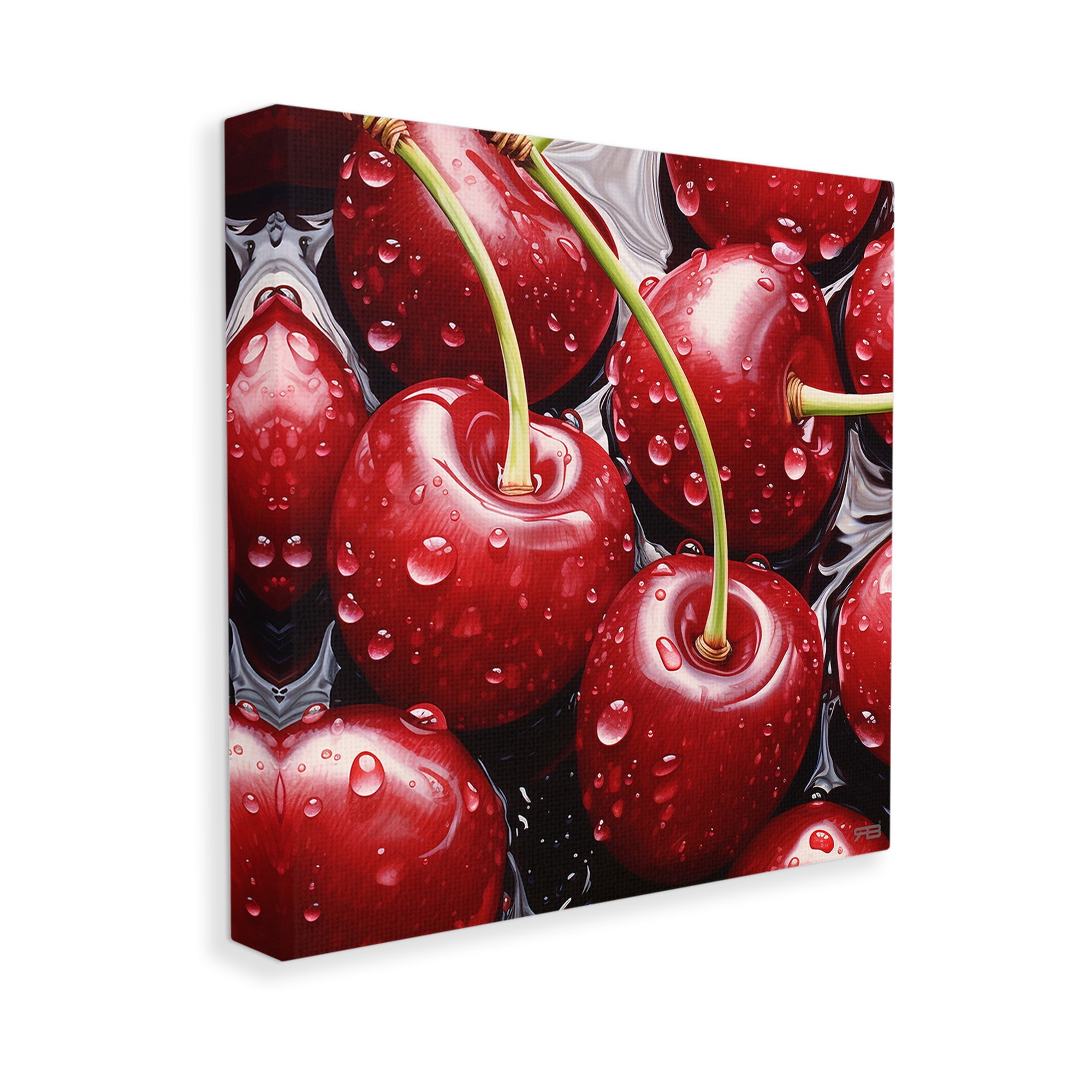 Stupell Industries Juicy Summer Cherries Food & Beverage Painting Gallery Wrapped Canvas Art Print Wall Art, 36 x 36