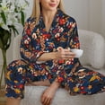 thumbnail image 6 of Daiia Orchids Flowers for Women's Long-Sleeved Pajama Set – Soft & Comfortable Sleepwear Button-Up Pajamas Cozy Lounge Wear-X-Large, 6 of 7