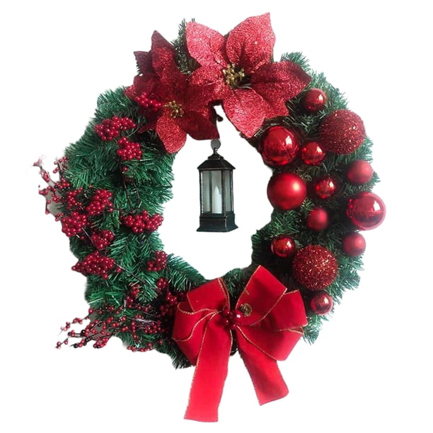 Puerta De Navidad Guirnalda De Vacaciones Guirnaldas Artificiales Para La Decoración De La Pared De La Ventana Del Hogar Del Coche Cateissary HA040560-01