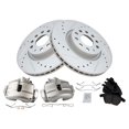 thumbnail image 2 of TRQ Brake Calipers Ceramic Pads Drilled Rotors Fits Select A3 TT Beetle Golf Jetta, 2 of 8