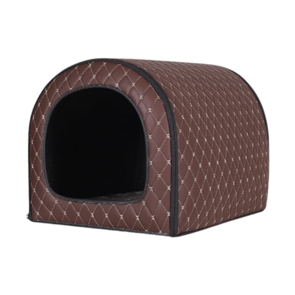 Casa para perros cálida, suministros para mascotas, nido para gatos resistente a la lluvia y resistente al desgaste para mascotas de 3-7kg, uso doméstico Marrón
