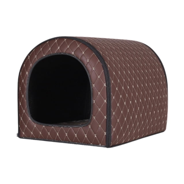 Casa de invierno para perros elástica para mascotas de 3 a 7 kg, uso doméstico, mascotas pequeñas y medianas Marrón