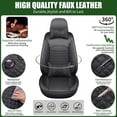 thumbnail image 5 of Full Set Car Seat Covers Fit for Hyundai Tucson 2010-2026,5pcs PU Leather Car Seat Cushion Protector Waterproof&Airbag Compatible,Black, 5 of 7