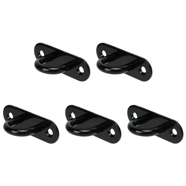 Ceiling Hook Eye Pad, Wear Resistant Perforated Black Strong Bearing Rust Proof Pad Eye Plate For Ceiling Chandelier 8mm/0.31in