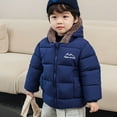 thumbnail image 4 of Fesfesfes Childrens Winter Reversible Fleece Lined Hooded Puffer Jacket Warm Thick Outdoor Coat Zipper Outerwear for Kids Boys Girls Casual Sports Wear(Navy,3-4 Years), 4 of 8