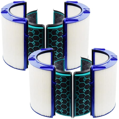 

MaximalPower HEPA Filter and Carbon Filter for Dyson TP04 HP04 DP04 Air Purifier - Pure Cool Purifier Fan Replacement Filter True Glass HEPA Filter (2 Sets)