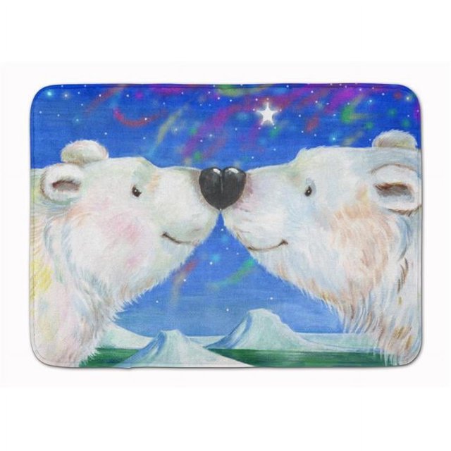 Carolines Treasures CDCO0487RUG Polar Bears Polar Kiss by Debbie Cook Machine Washable Memory Foam Mat