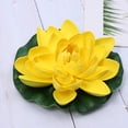 thumbnail image 4 of Miangastore 1Pc Artificial Floating Water Lily Simulation Lotus Flower Pond Decor 17cm Yellow, 4 of 8