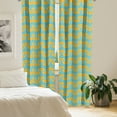 thumbnail image 2 of Ambesonne Watermelon Window Curtains, Summer Fruit Slices Plot, Each 28" W x 95" L, Pale Orange Turquoise, 2 of 3