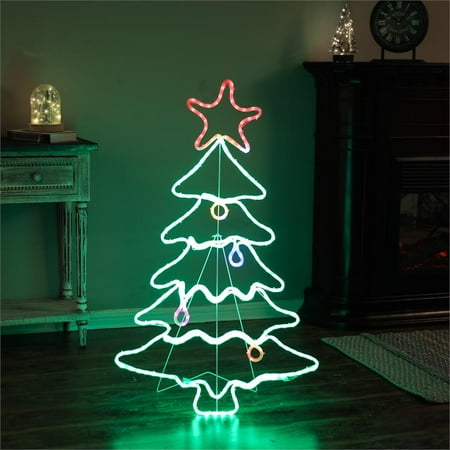 Luxen Home 45in Led Rope Light Tree Indoor Outdoor Christmas