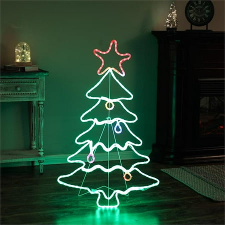 Luxen Home 45in. LED Rope Light Tree Indoor/Outdoor Christmas