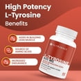 thumbnail image 2 of Nutrawave L-Tyrosine 1200mg per serving (2 Capsules)  – Cognitive Focus & Mental Clarity Support, Amino Acid Supplement, 60 Vegan Capsules, Non-GMO, Gluten-Free, Made in Canada, 2 of 12