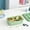 Green, variant on Plastic Lunch Box 3 Compartment Bento Container with Built In Spoon Fork • Microwave Safe Portable Food Storage • Blue