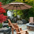 thumbnail image 4 of Gymax 10ft 3 Tier Patio Market Umbrella Aluminum Sunshade Shelter Double Vented Beige, 4 of 10