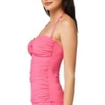 thumbnail image 3 of Women's Bleu Rod Beattie RU22467 Ring Me Up Draped Ring Bandini Swim Top (Rose Red 8), 3 of 5