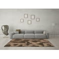 thumbnail image 3 of Ahgly Company Indoor Square Abstract Brown Modern Area Rugs, 8' Square, 3 of 4