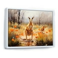 thumbnail image 2 of Designart "Roaming The Kangaroo Path In Australia" Animals Kangaroo Floater Framed Canvas Wall Art, 2 of 5
