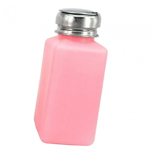 Botella dispensadora con bomba, rellenable, vacía, para manicura y esmalte de uñas. Estilo F