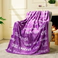 thumbnail image 2 of Sympathy Warm Hug Blanket - Compassion Throw Blanket Gift - with Inspirational Words & Prayer - Soft Purple Healing Get Well Gift Blanket - Love Comfort for Women Mom Friend 50" x 60", 2 of 6