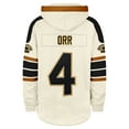thumbnail image 3 of Men's-'47 Bobby Orr Cream Boston Bruins Blue Line Heritage Name & Number Lace-Up Pullover Hoodie, 3 of 3