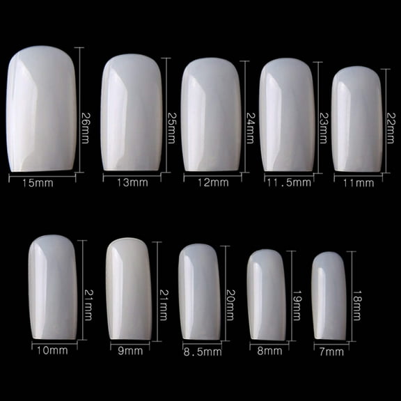 Full Cover Nail Tips Long Square Fake Nails Tips | Fake Nails | False Nails | Press On Nails | Nail Supplies CHOOSE 500 pcs Jargod