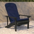 thumbnail image 2 of Flash Furniture Charlestown Set of 2 All-Weather Poly Resin Wood Adirondack Chairs in Slate Gray with Blue Cushions for Deck, Porch, and Patio, 2 of 14