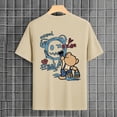 thumbnail image 6 of kpoplk Men's T-Shirt Big and Tall Relaxed Fit Short Sleeve Crew Neck Soft Cotton Casual Summer Tee Top Size XXXL,Beige, 6 of 7