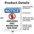 thumbnail image 2 of (2 Pack) Employees Only Beyond Sign, 2 of 7