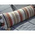 thumbnail image 3 of HomeRoots 482236 10 x 14 x 40 in. Tan & Beige Trellis Zippered Handmade Cotton Blend Throw Pillow with Tassels, 3 of 3