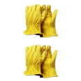 thumbnail image 1 of Guantes de Trabajo de Cuero de Construcción Resistente Sunnimix 2 Pares Guantes de Seguridad Industrial, 1 of 8