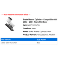 thumbnail image 2 of Brake Master Cylinder - Compatible with 2002 - 2004 Acura RSX Base 2003, 2 of 4