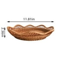 thumbnail image 4 of Rattan Fruit Basket for Kitchen Bathroom Bedroom,Storage Organization Basket,Boho Home Decor, Table Centerpiece Decorative Bowl,3PCS,12"X12"X2.3", 4 of 8
