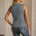 thumbnail image 7 of Ashirexll Womens Casual Tops Solid Color Casual Fashion Sleeveless Cardigan Coat Outerwear Top for Spring Summer, 7 of 7