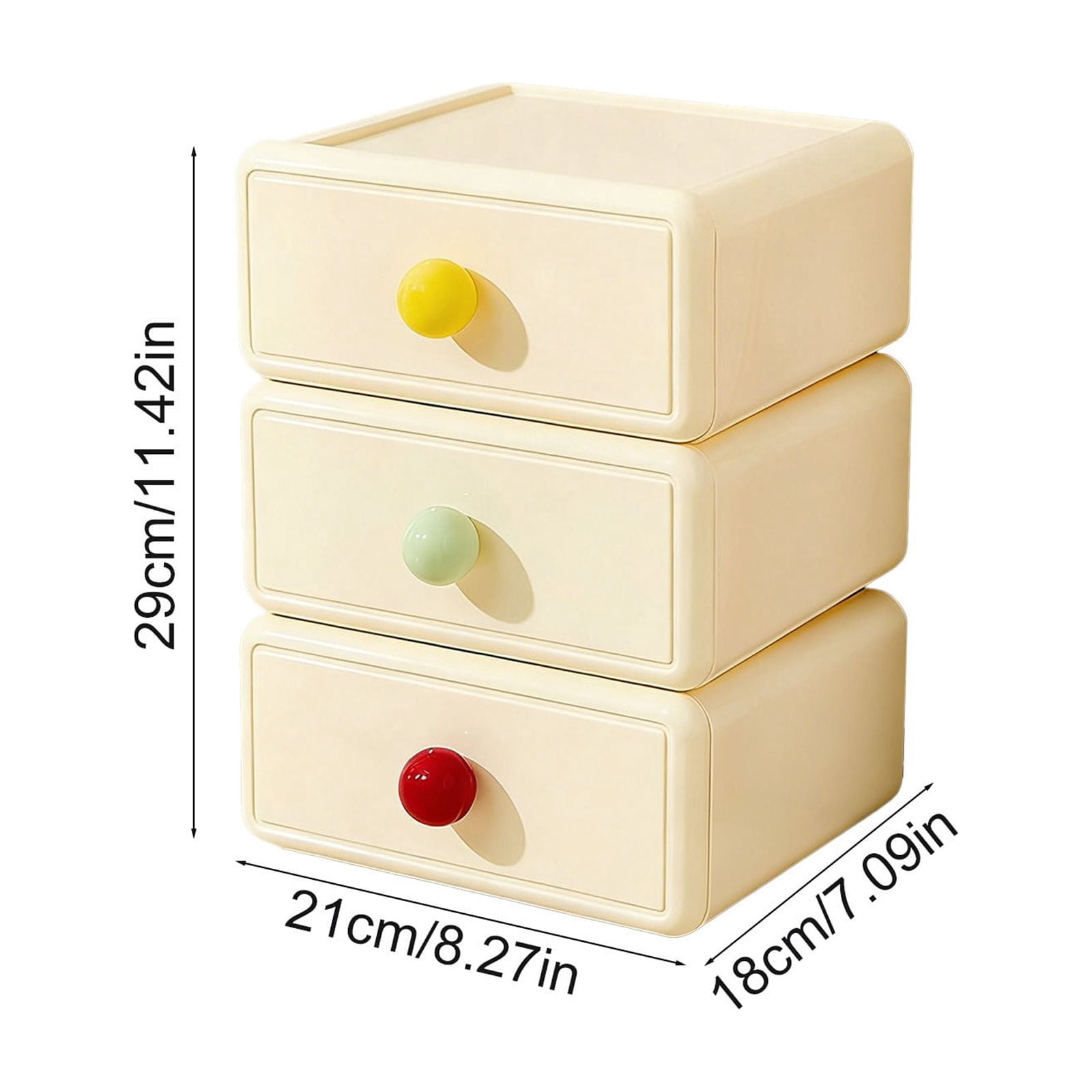 Cadancy Desk organizer with Drawers Stackable Plastic Storage Box for Stationery Makeup Jewelry Office Supplies Bathroom Countertop Vanity Sundries Holder Mini Cabinet