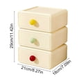 thumbnail image 3 of Drawer Style Desktop Organizer with Pull-Out Compartments, Multi Color Stationery Storage Box for Pens Cosmetics and Office Supplies, Stackable Desk Tidy for Home Office Dorm Use, 3 of 7