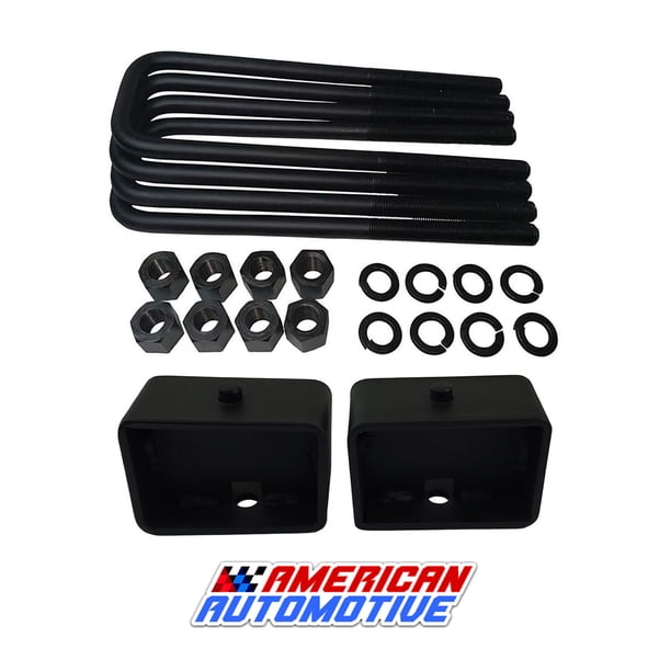 3.5" Tapered Rear Lift For Toyota Steel Lift Blocks U Bolt Kit
