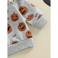 thumbnail image 6 of Toddler Baby Boys Girls Halloween Outfits Pumpkin Boo Long Sleeve Sweatshirt Tops Drawstring Pants Set Fall Winter Clothes, 6 of 8