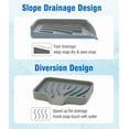 thumbnail image 5 of Qnjujn Silicone Bathroom Soap Dishes with Drain Spout-Bathroom and Kitchen Sink Organizer, Sponge Holder, Dish Soap Tray, for Dispenser, Scrubber, Bottle, Cup on Sink or Counter Gray, 5 of 6
