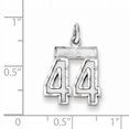 thumbnail image 2 of 925 Sterling Silver Number 44 Necklace Charm Pendant Charms, 2 of 6
