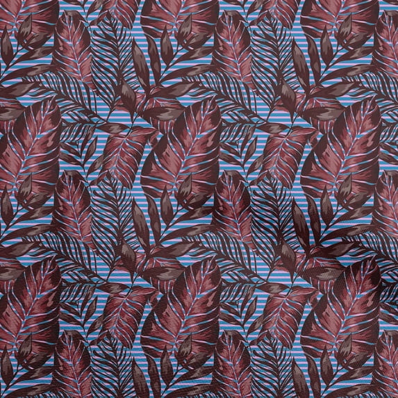oneOone Cotton Silk Maroon Fabric Leaves Craft Projects Decor Fabric Printed By The Yard 42 Inch Wide