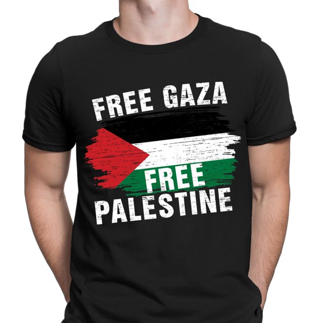 Camiseta básica Color sólido cuello redondo fin ocupación israelí ropa para niños y adultos