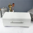 thumbnail image 1 of White Bread Box Countertop Bread Bin Strong Bread Storage Container with Handle Bread Organizer Pastry Storage Box for Bread Home Dry Food, 1 of 9