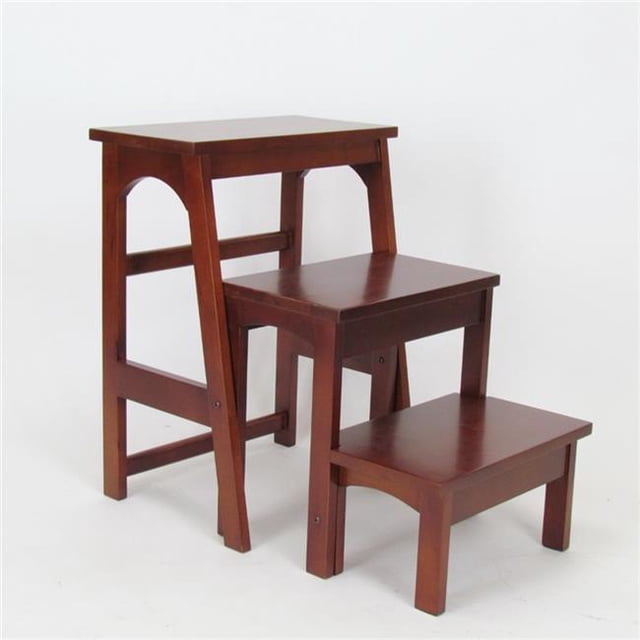 Wayborn 3517W 25 x 19 x 28 in. 3 Step Wood Step Stool - White