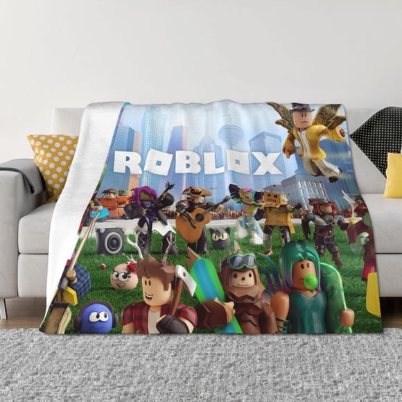 Honeii Couverture Jetée en Flanelle à Imprimé Roblox, Décoration Intérieure Polyvalente comme Literie Convenant à Toutes les Saisons-40"x30 Pouces