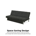 DHP Sola Storage Futon with Storage Drawers, Gray Microfiber