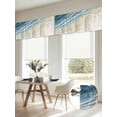 thumbnail image 6 of 2 Panels Haze Blue Beach Coastal Valance for Windows, Summer Ocean Nautical Seaside Light Filtering Kitchen Curtains, Rod Pocket Window Treatment Curtain Valances for Living Room Bedroom, 42"x18", 6 of 9